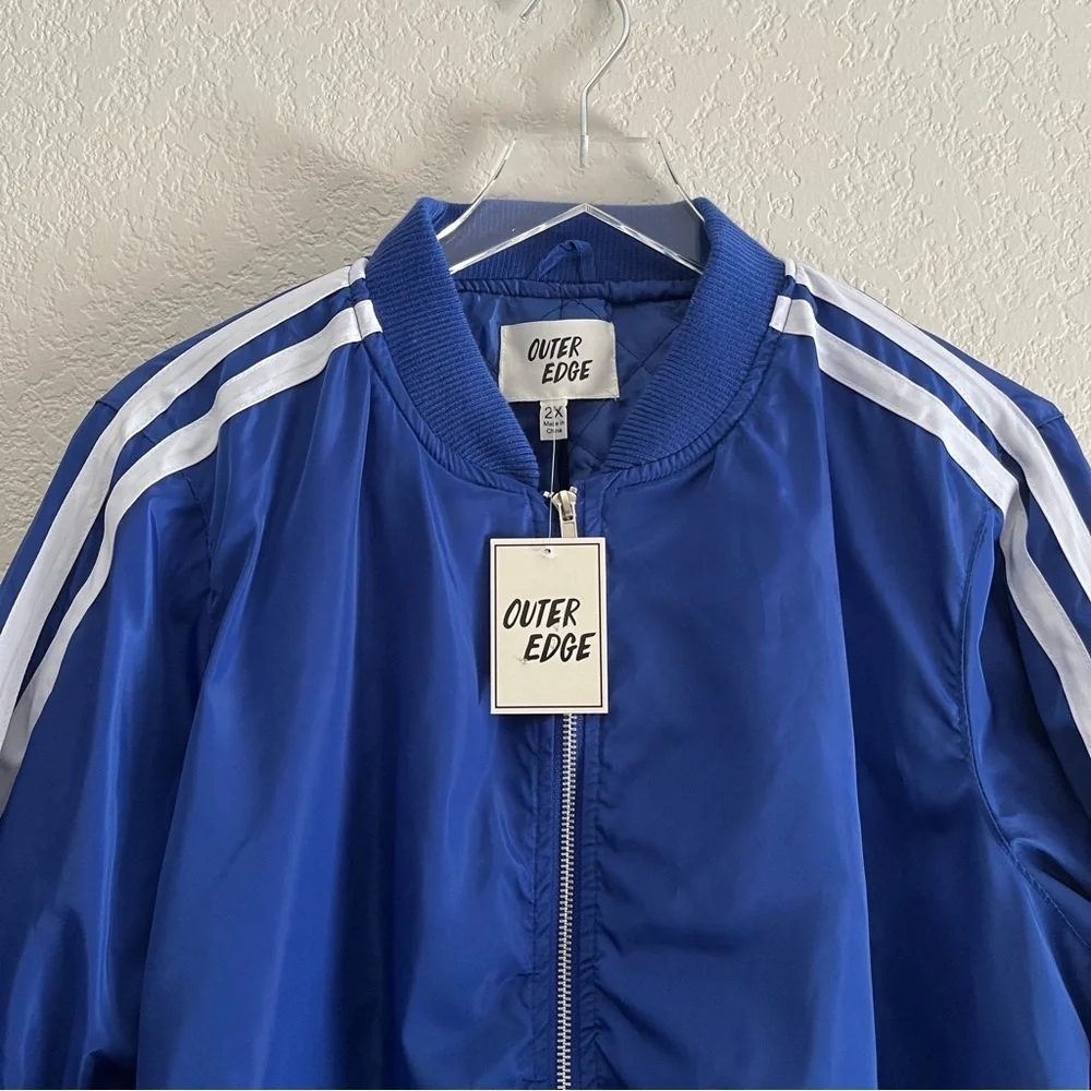 OUTER EDGE Womens Bomber Style Track Jacket Size 2X - Picture 4 of 9